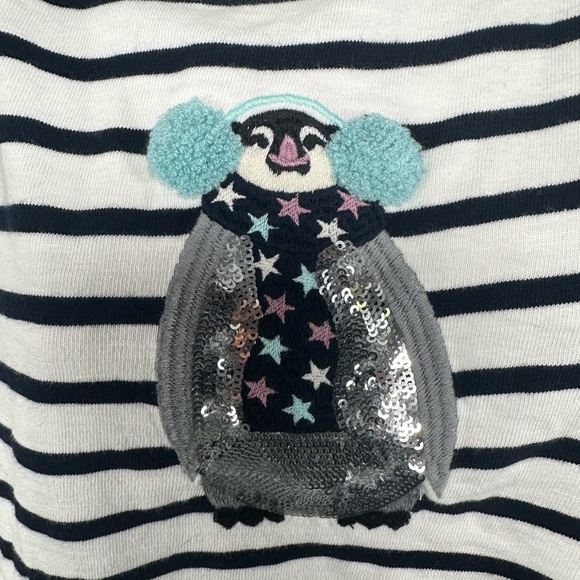 Talbots women’s striped penguin holiday shirt size large petite - Picture 5 of 6